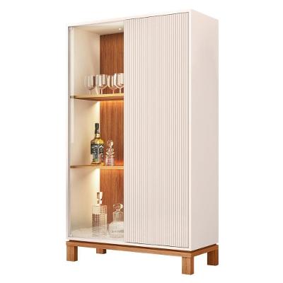Cristaleira Porta De Vidro Com Led 90cm Lucca Off-freijó C01 - Mpozenato