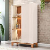 Cristaleira Porta De Vidro Com Led 90cm Lucca Off-freijó C01 - Mpozenato - 2