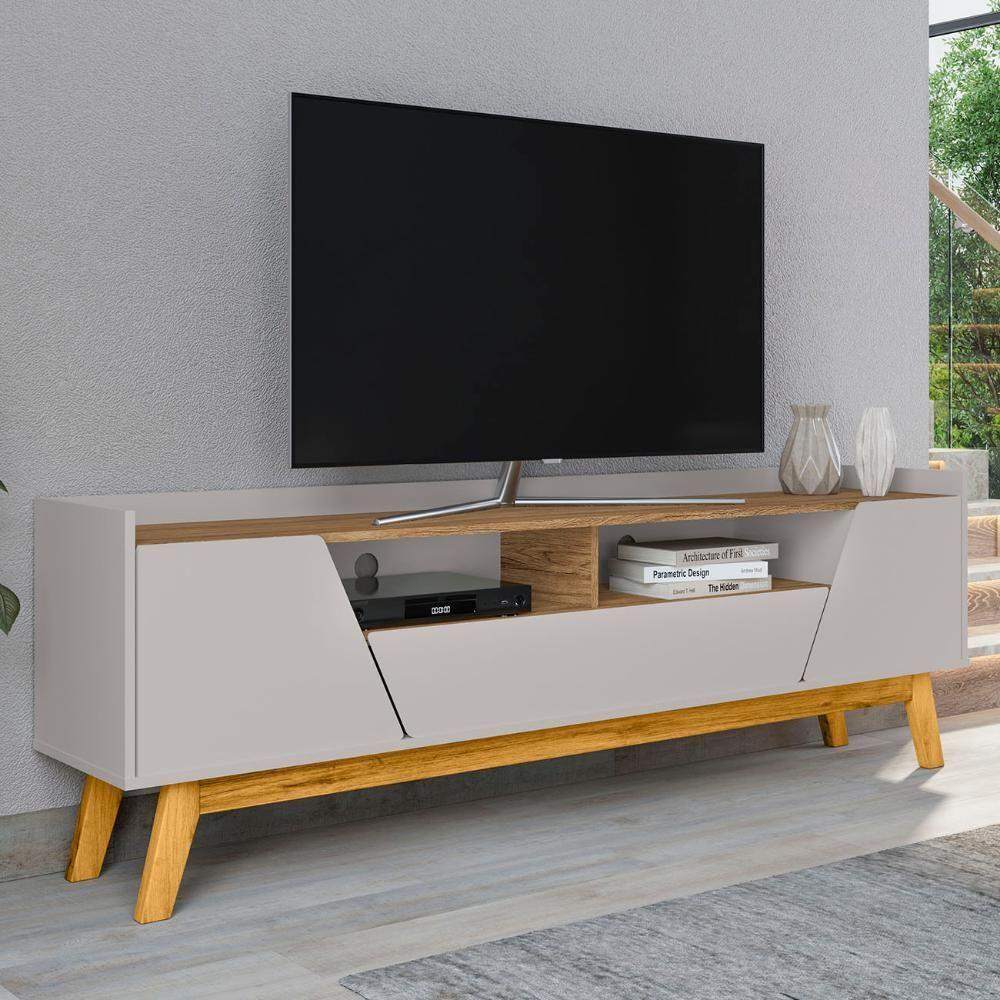 Rack Bancada Para Tv 70 Pol 180cm Flora Off/cinamomo B02 - Mpozenato - 2