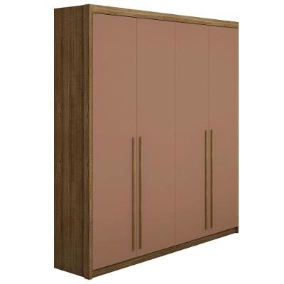 Guarda Roupa Solteiro 4 Portas 183cm Dubai Nature/camarim - Vila Rica