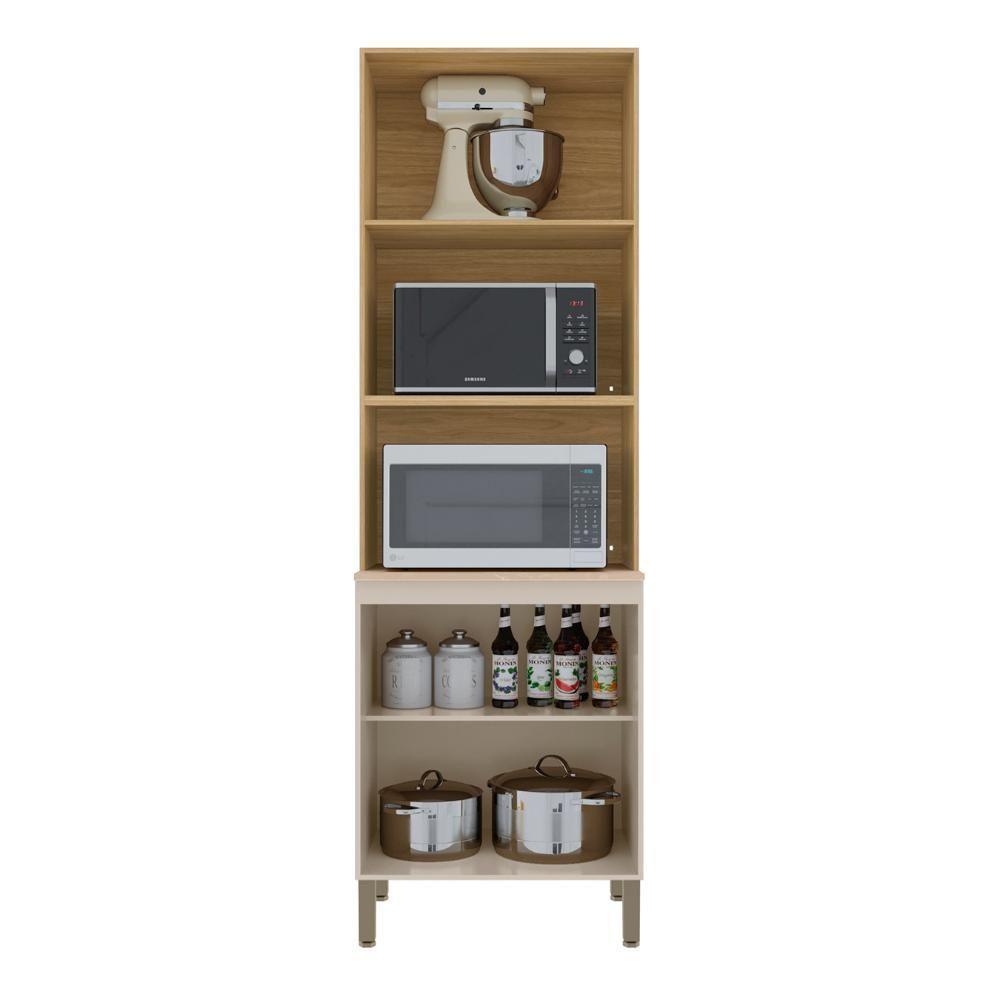 Paneleiro Cozinha Torre Quente Duplo Minsk Vanilla/freijó Z06 - Mpozenato - 6