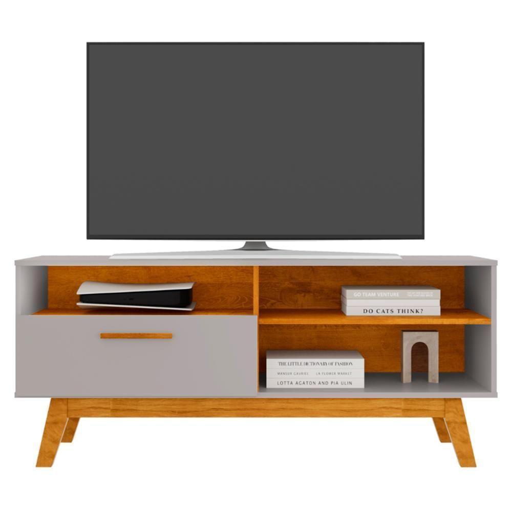 Rack Bancada Para Tv 55 Pol 136cm Paládio Off/naturalle - Bechara - 1