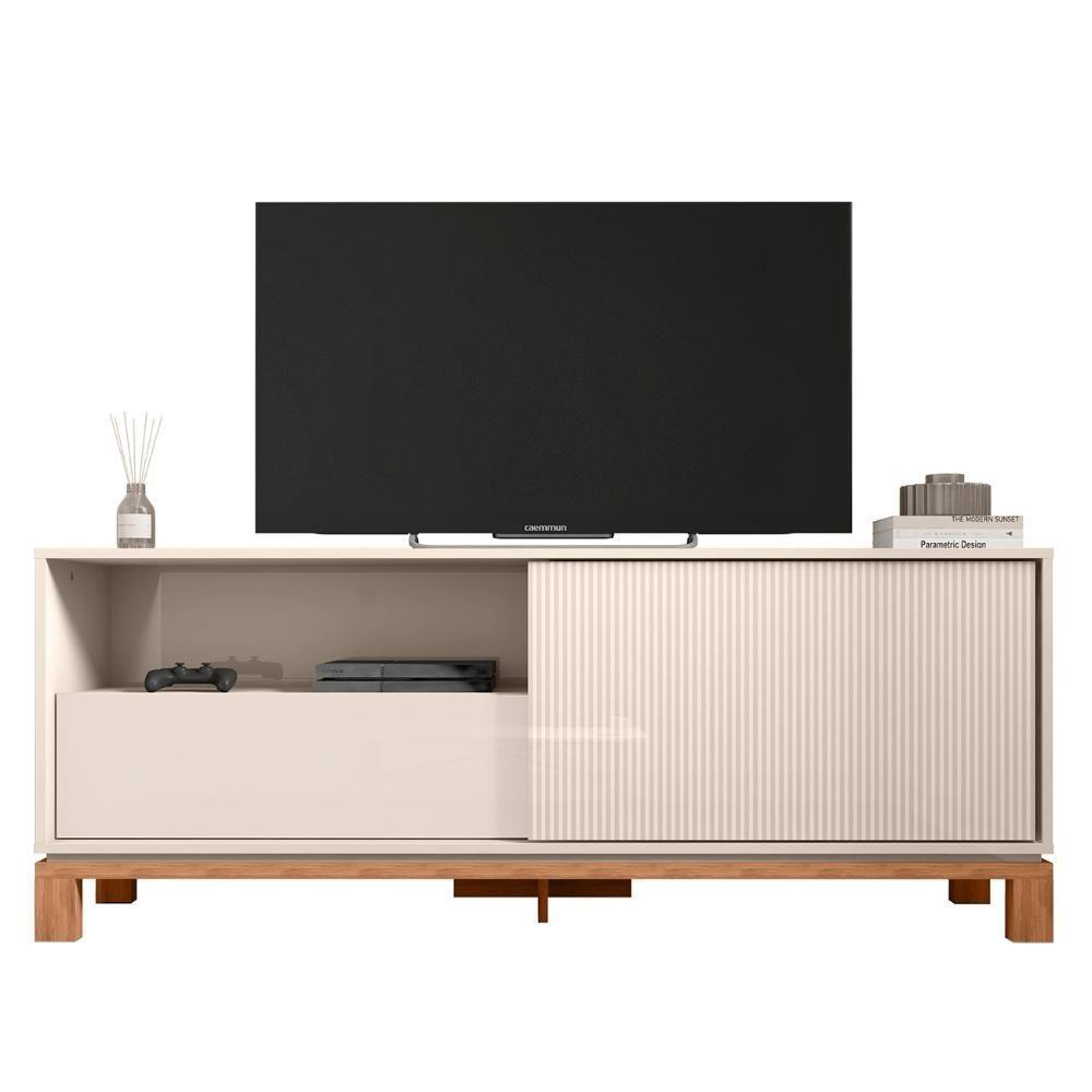 Rack Bancada Para Tv 55 Pol 150cm Lucca Off White/freijó C01 - Mpozenato - 7