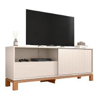 Rack Bancada Para Tv 55 Pol 150cm Lucca Off White/freijó C01 - Mpozenato - 1