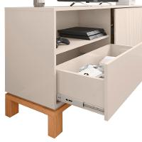 Rack Bancada Para Tv 55 Pol 150cm Lucca Off White/freijó C01 - Mpozenato - 6