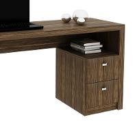 Mesa Para Computador Escrivaninha 2 Gavetas Me4130 Nogal - Tecno Mobili - 3
