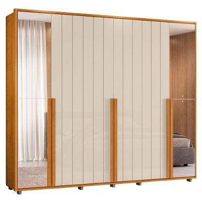 Guarda Roupa Casal 278cm 6 Portas 4 Espelhos Zac Off/cinamomo Z10 - Mpozenato