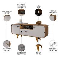 Rack Bancada Para Tv 55 Pol 156cm Demi Cinamomo/off B02 - Mpozenato - 3
