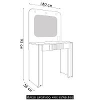 Penteadeira Camarim 90cm Com Espelho Lilian Branco B02 - Mpozenato