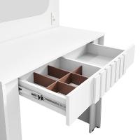 Penteadeira Camarim 90cm Com Espelho Lilian Branco B02 - Mpozenato - 5