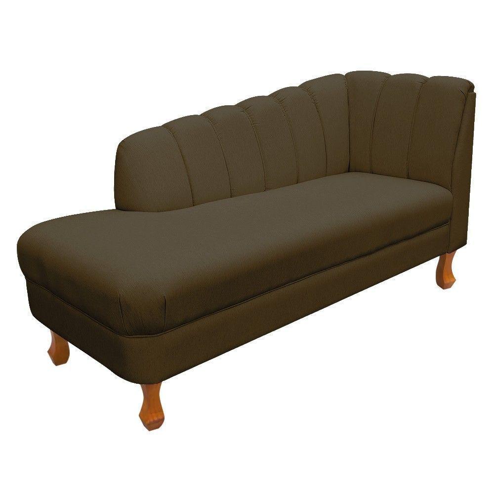 Divã Isis Linho A78 Marrom Pés Retrô Castanho D'rossi - 1