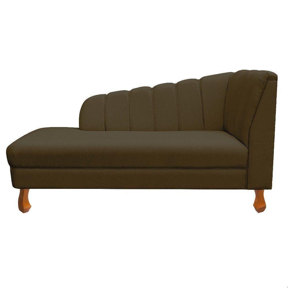 Divã Isis Linho A78 Marrom Pés Retrô Castanho D'rossi - 2