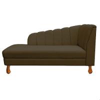 Divã Isis Linho A78 Marrom Pés Retrô Castanho D'rossi - 2