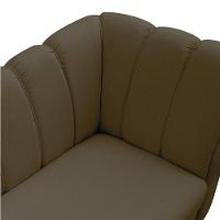 Divã Isis Linho A78 Marrom Pés Retrô Castanho D'rossi - 3