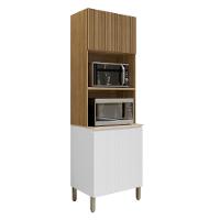 Paneleiro Cozinha Torre Quente Duplo Minsk Branco/freijó Z06 - Mpozenato - 7