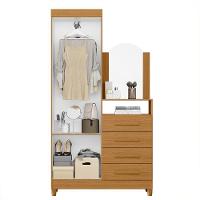 Guarda Roupa Cômoda Com Espelho 103cm Maite A02 Cinamomo - Mpozenato - 5