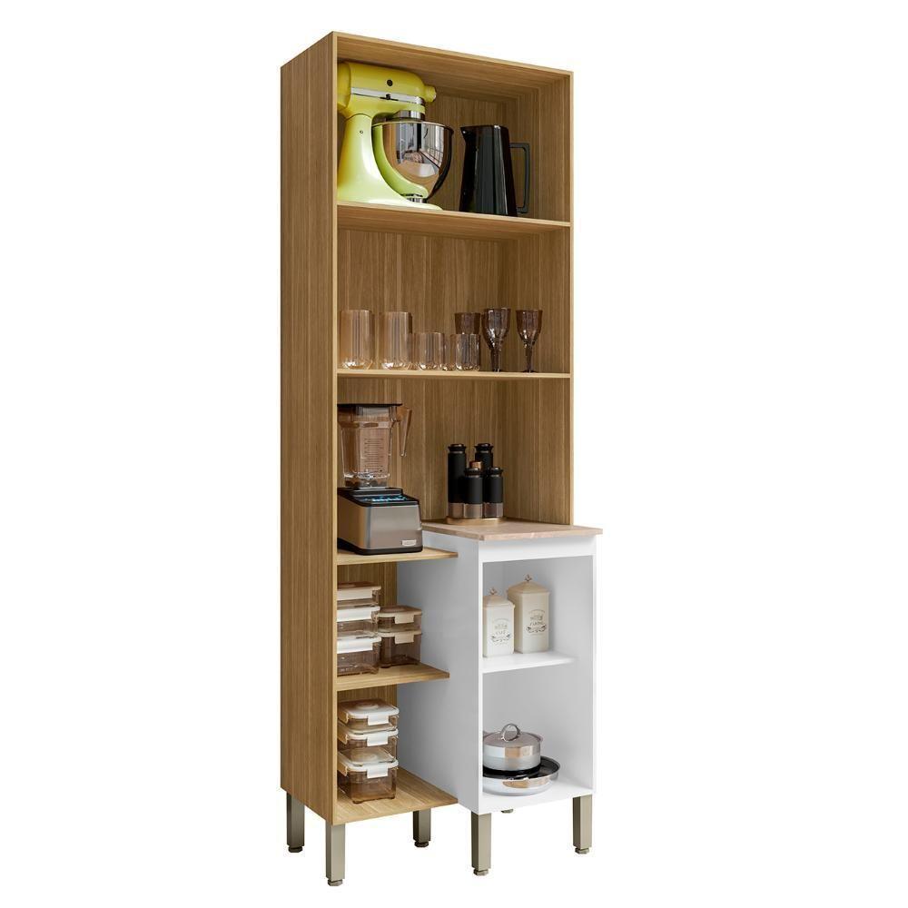 Paneleiro De Cozinha 3 Portas Minsk Branco/freijó Z06 - Mpozenato - 5