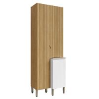 Paneleiro De Cozinha 3 Portas Minsk Branco/freijó Z06 - Mpozenato - 1