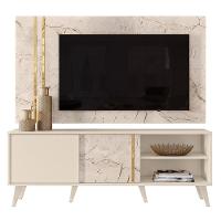 Rack Com Painel Para Tv Até 65 Pol. Cronos Calacata/off White - Madetec - 1