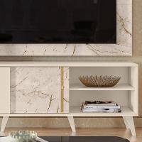 Rack Com Painel Para Tv Até 65 Pol. Cronos Calacata/off White - Madetec - 3