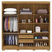 Guarda Roupa Casal 218cm Com Espelho Bolty Nature/champanhe V02 - Mpozenato - 5