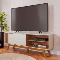 Rack Bancada Para Tv 60 Pol 160cm Diana Off White/freijó C05 - Mpozenato - 2