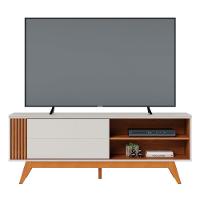 Rack Bancada Para Tv 60 Pol 160cm Diana Off White/freijó C05 - Mpozenato - 5