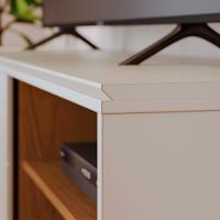 Rack Bancada Para Tv 60 Pol 160cm Diana Off White/freijó C05 - Mpozenato - 8