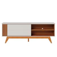 Rack Bancada Para Tv 60 Pol 160cm Diana Off White/freijó C05 - Mpozenato - 9