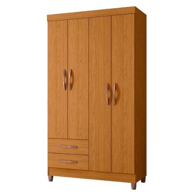 Guarda Roupa Solteiro 103cm 4 Portas Dony A02 Cinamomo - Mpozenato