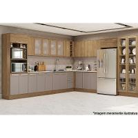 Armário Aéreo p/ Cozinha Canto Reto Botanic M636 c/ 1 Porta 98cm Nogueira - Kappesberg - 13