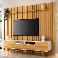 Painel Tv 85 Pol You 2.7 Com Bancada época Cinamomo/off - Hb Móveis - 1