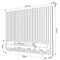 Painel Tv 85 Pol You 2.7 Com Bancada época Cinamomo/off - Hb Móveis