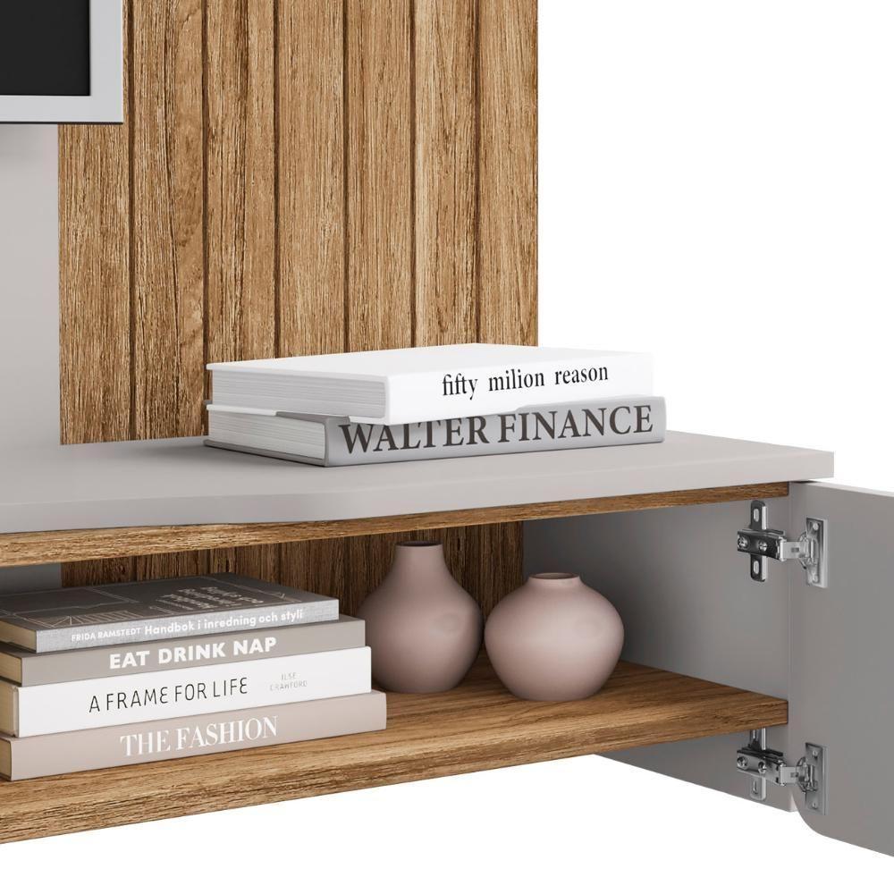 Painel Tv 65 Pol E Bancada Suspensa 177cm Ivai Cinamomo/off B02 - Mpozenato - 5