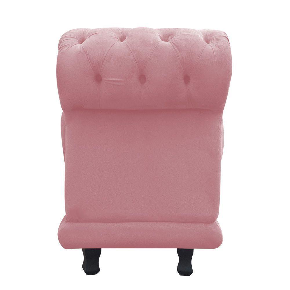 Recamier Athenas Namoradeira Calçadeira Suede Rose - Js Móveis - 4