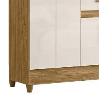 Guarda Roupa Casal 165cm Com Espelho Parla Freijó/off Z17 - Mpozenato - 6