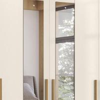 Guarda Roupa Casal 165cm Com Espelho Parla Freijó/off Z17 - Mpozenato - 7