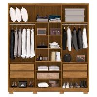 Guarda Roupa Casal 203cm Com 6 Portas Leo Nature/alasca V02 - Mpozenato - 5