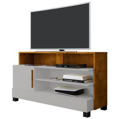 Rack Bancada Para Tv 48 Pol 108cm Angra Off/naturalle B02 - Mpozenato