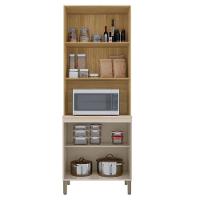 Paneleiro De Cozinha Portas De Vidro Minsk Vanilla/freijó Z06 - Mpozenato - 5