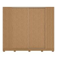 Guarda Roupa Casal 270cm 4 Portas Jacarandá Flex Off/freijó - Albatroz - 8