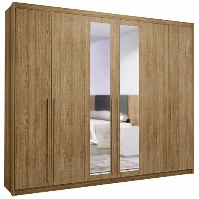 Guarda Roupa Casal 6 Gavetas Espelho Dubai Majestic Nature - Vila Rica