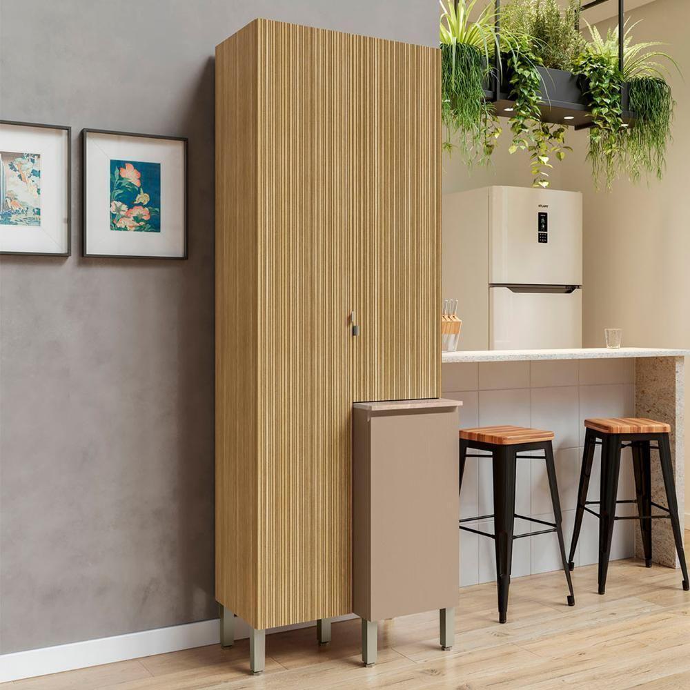 Paneleiro De Cozinha 3 Portas Minsk Vanilla/freijó Z06 - Mpozenato - 2