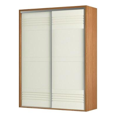 Guarda Roupa Solteiro TW601 2 Portas de Correr 2 Gavetas Freijó-Off White MDF