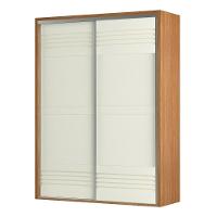 Guarda Roupa Solteiro 179cm 2 Portas De Correr 100% Mdf Tw601 Freijó/off White - Dalla Costa - 1