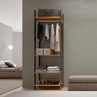 Guarda Roupa Closet Industrial Com Cabideiro 4 Prateleiras Tw402 Freijó/preto Fosco - Pradel - 2