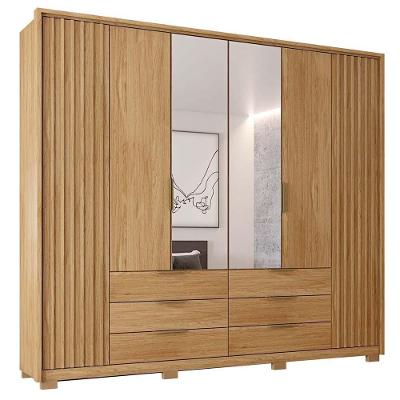 Guarda Roupa Casal Martin C01 6 Portas de Bater 6 Gavetas Buriti Mpozenato