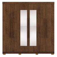 Guarda Roupa Casal 218cm Com Espelho Elegance Imbuia Rústico - Vila Rica - 6