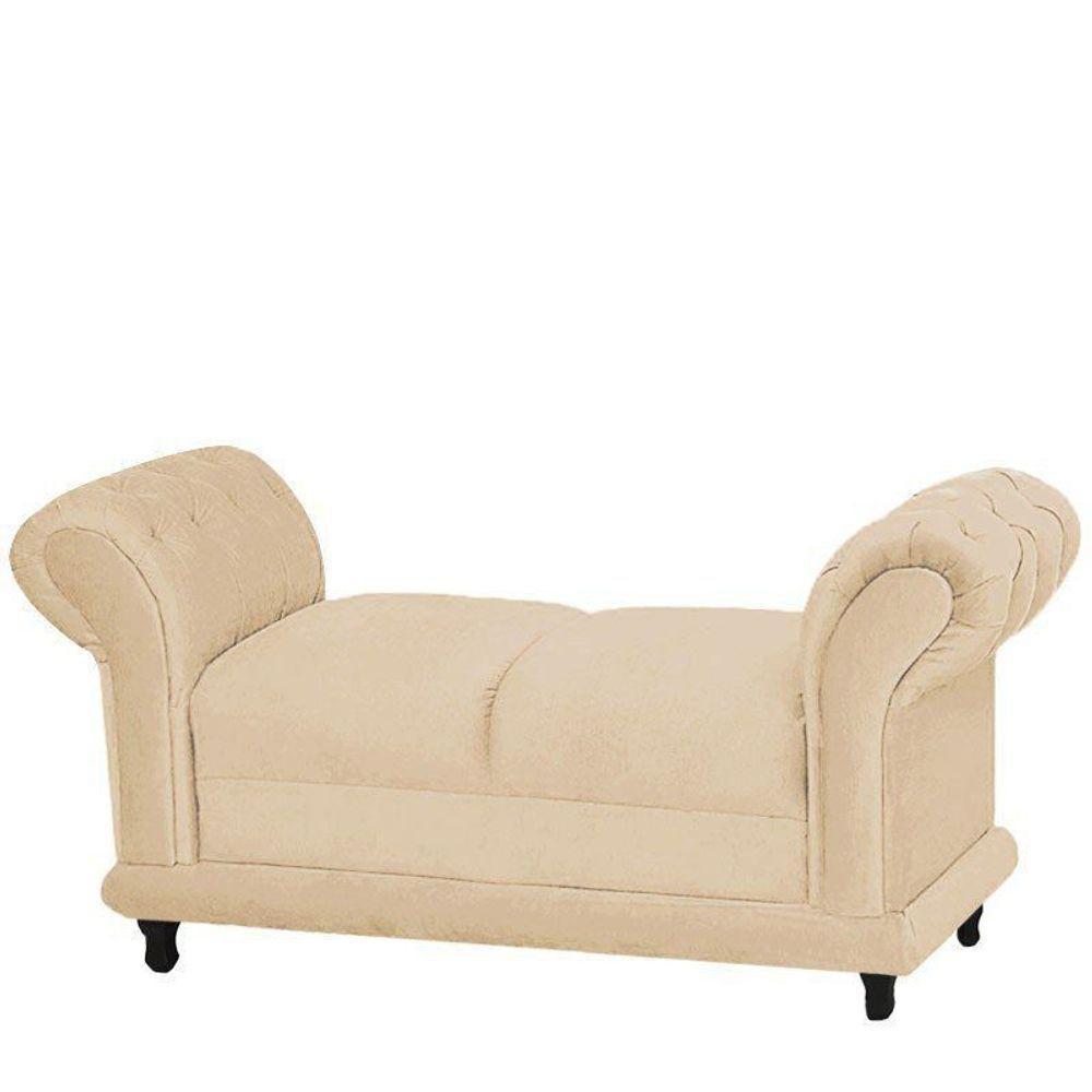 Recamier Athenas Namoradeira Calçadeira Bege 801 - Js Móveis - 1