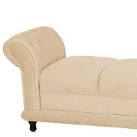 Recamier Athenas Namoradeira Calçadeira Bege 801 - Js Móveis - 2